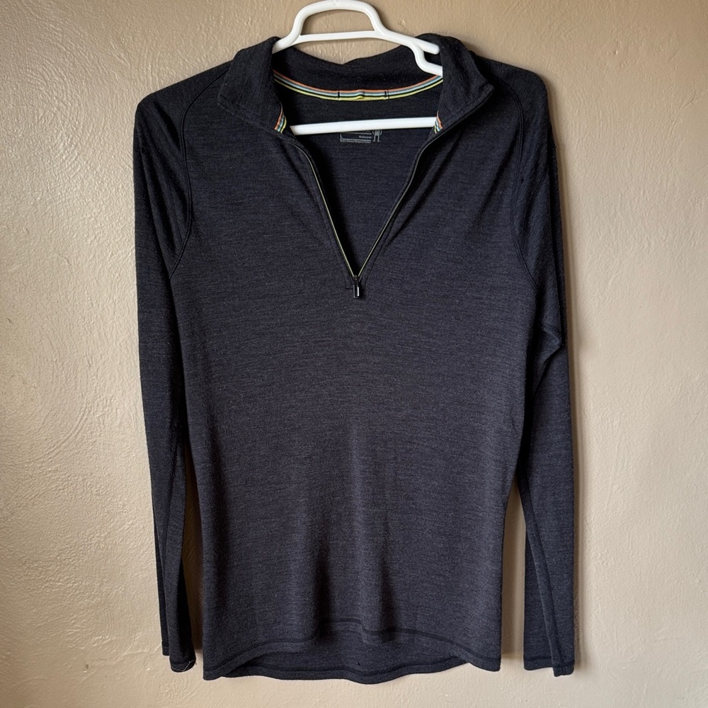 *Flawed* Smartwool Dark Grey Zip-Up Sweater